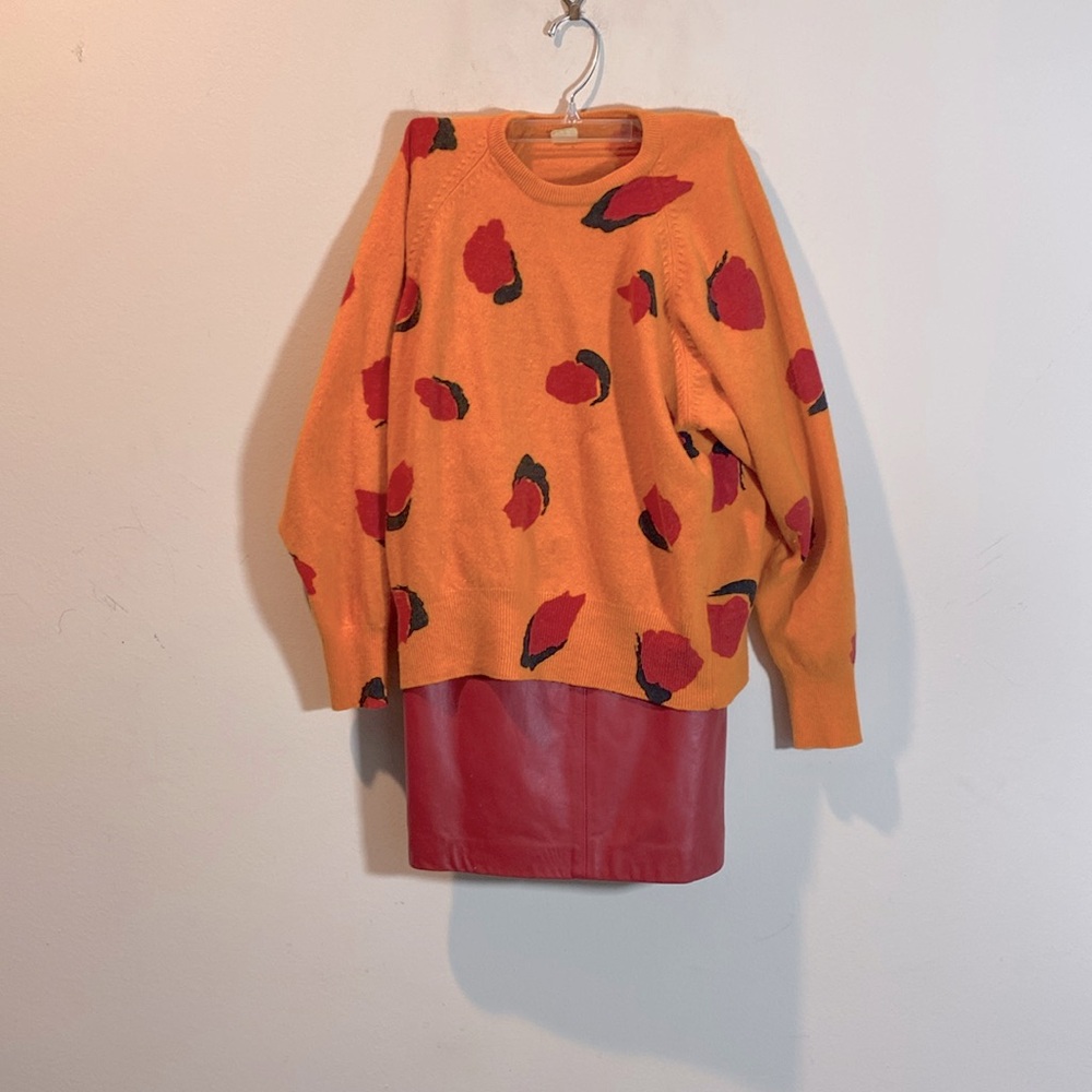Vintage West Bay Sports Leathers Skirt with Matching Sweater